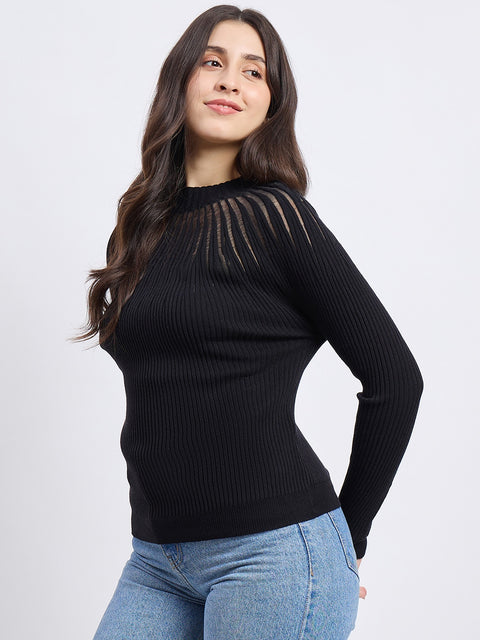 Madame Black Knit Top
