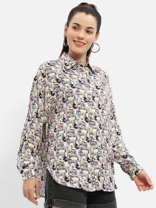 Madame Disney Mickey Mouse Print Mauve Shirt