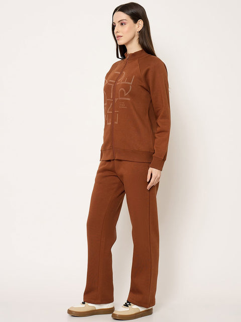 mSECRET Light Brown Embroidered Night Suit