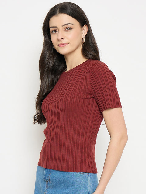 Madame Rust Viscose Polyamide Knitted T-Shirt