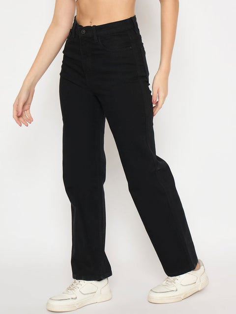 Madame Straight Fit Black Jeans