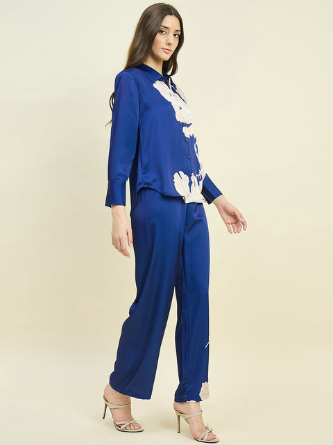 Madame Blue Printed Shirt