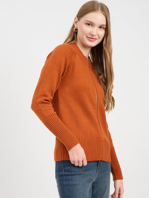 Madame Brunt Orange Zipper Sweater