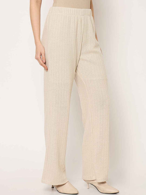 Madame Beige Straight Fit Trousers