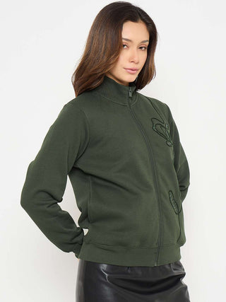 Madame Mock Neck Embellished Sweatshirt