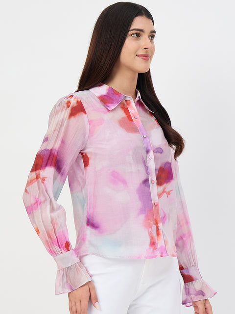 Madame Purple Tencel-Blend Shirt