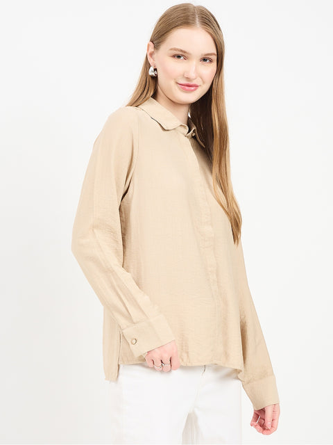 Madame Textured Rayon Blend Shirt