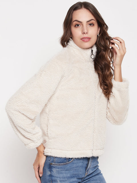 Madame Off-White Fluffy-Knit Sweatshirt