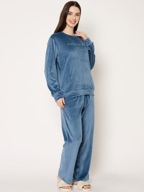 mSECRET Teal Crew Neck Night Suit