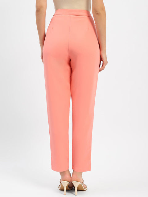 Madame Salmon Solid Regular Trousers