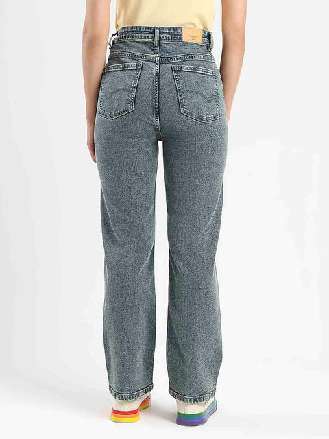 Madame Mid-Wash Tinted Blue Cotton Blend Denim Jeans