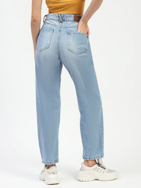 Madame Light Blue Straight Fit Jeans