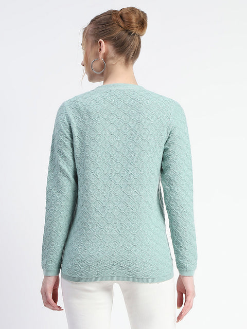 Madame Mint V-Neck Knit Cardigan