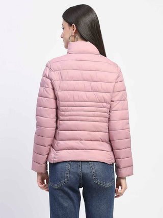 Madame Quilted Purplish Pink Puffer Jacket