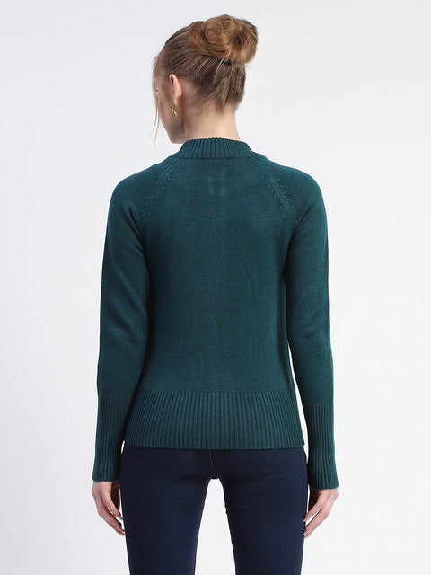 Madame Peacock Full-Zip Knit Sweater