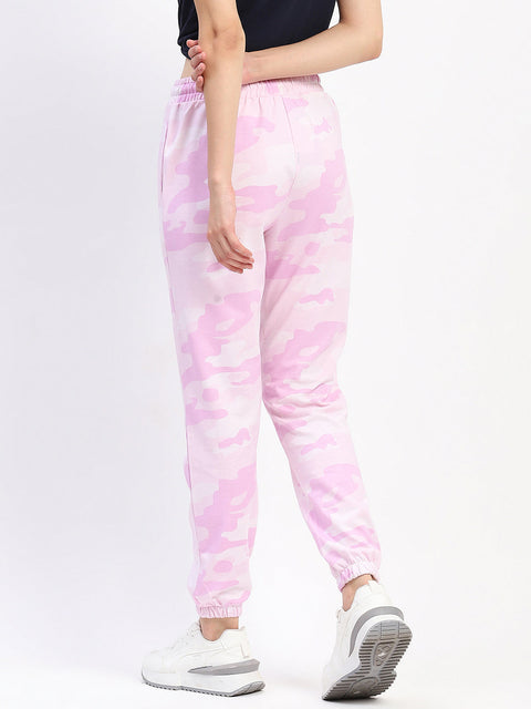 mSECRET Camouflage Print Cotton Mauve Joggers