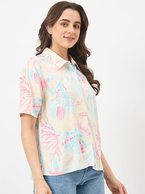Madame Beige Rayon Shirt