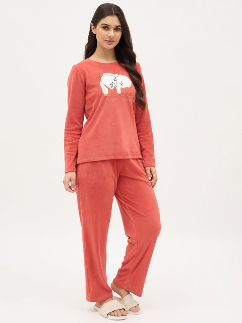 mSECRET Brick Printed Night Suit