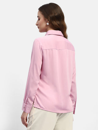 Madame Solid Pink Regular Shirt