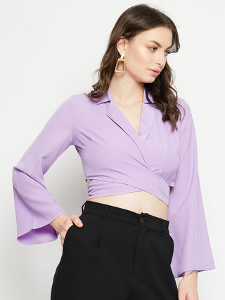Madame Lilac Tie-Back Crop Top