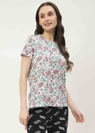 mSECRET White & Blue Combo T-shirt