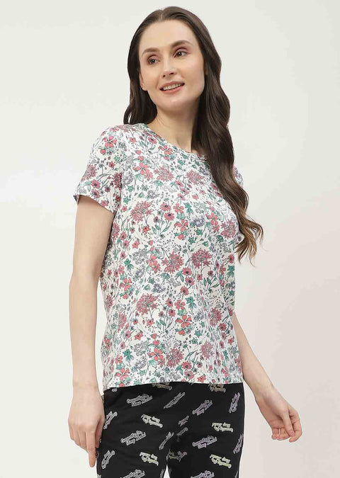 mSECRET White & Blue Combo T-shirt