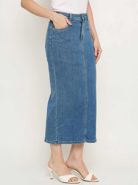 Madame Light Blue Denim Skirt