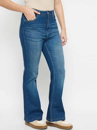 Madame Mid Blue Flared Jeans