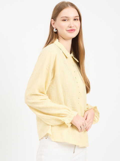 Madame Solid Yellow Shirt