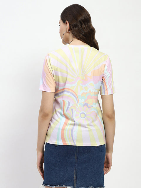 Madame Graphic Print Short Sleeve White T-Shirt