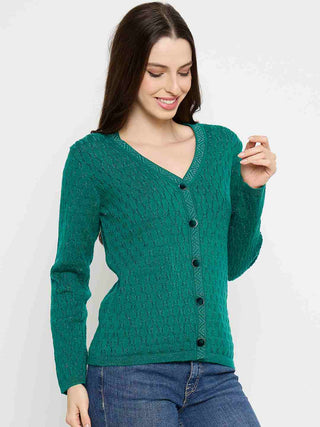 Madame Cable Knit Emerald Green Cardigan