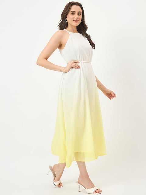 Madame Yellow Flared Dress