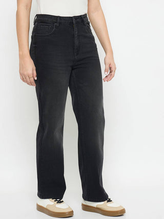 Madame Dark Grey Straight Fit Jeans