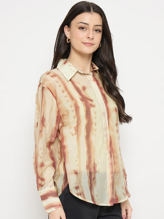 Madame Brown Tencel Nylon Blend Printed Shirt