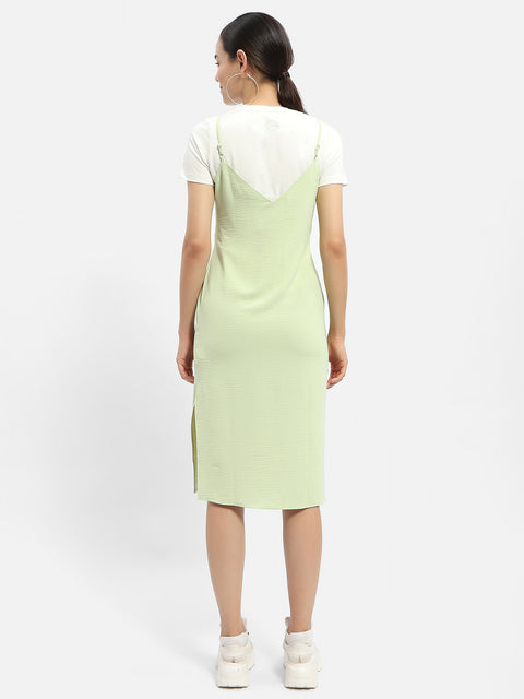 Madame Knotted Pastel Green Midi Dress