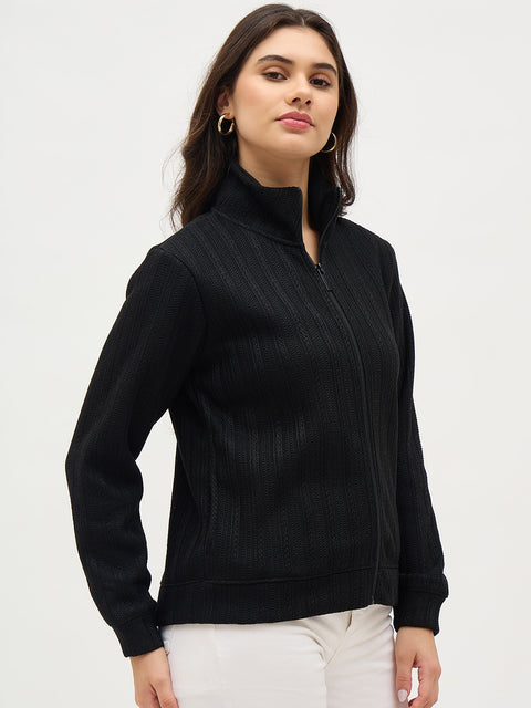 Madame Black Striped Sweatshirt