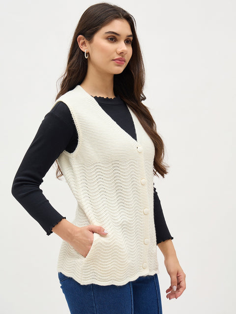 Madame Off White Cardigan