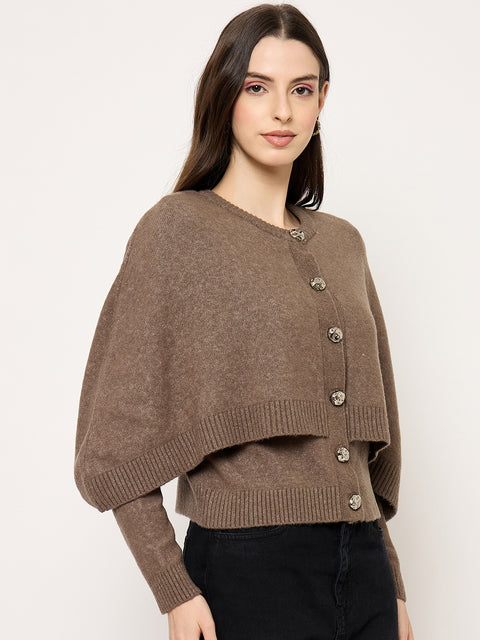 Madame Brown Embellished Sweater