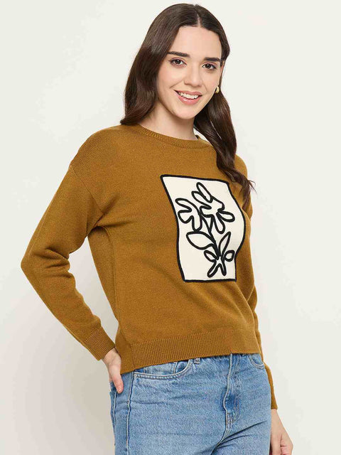 Madame Brown Round Neck Sweater
