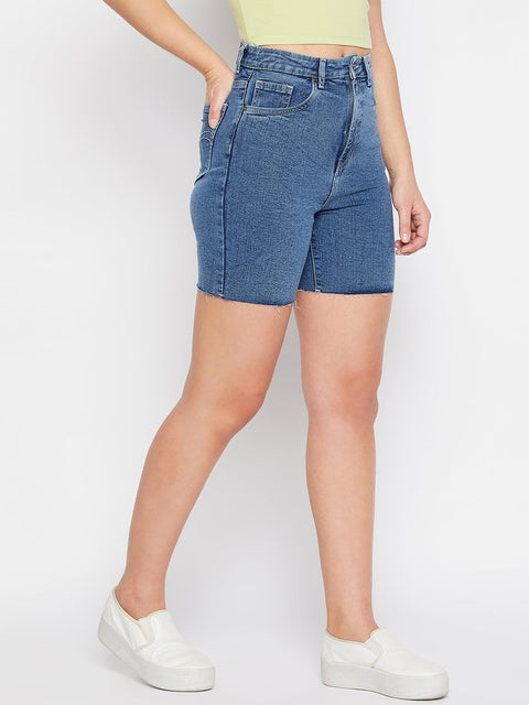 Madame Fitted Blue Shorts