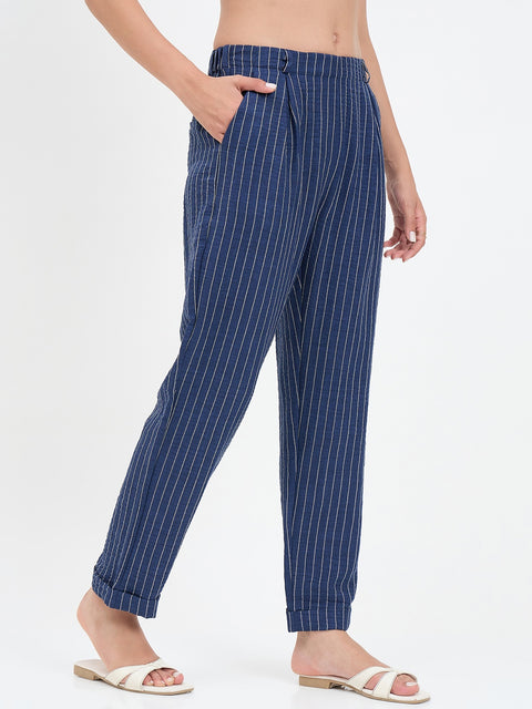 Madame Blue Tapered Trousers