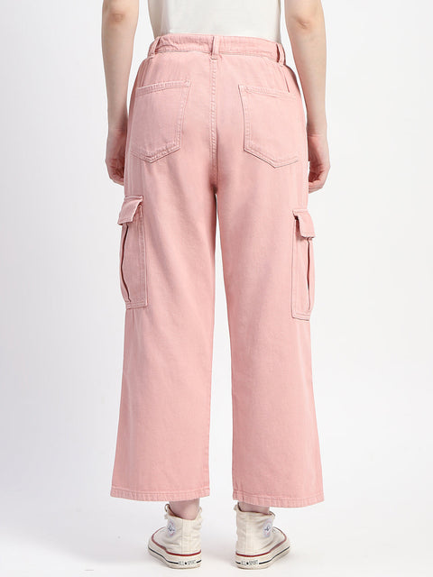 Madame Relax Fit Pink Cargo Pants