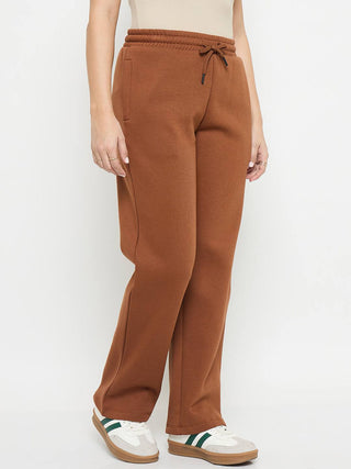 Madame Brown Cotton Blend Track Bottoms