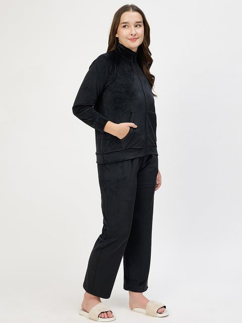 mSECRET Black Mock Neck Night Suit
