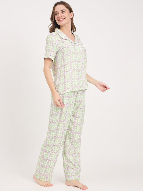 mSECRET Mint Rayon Night Suit