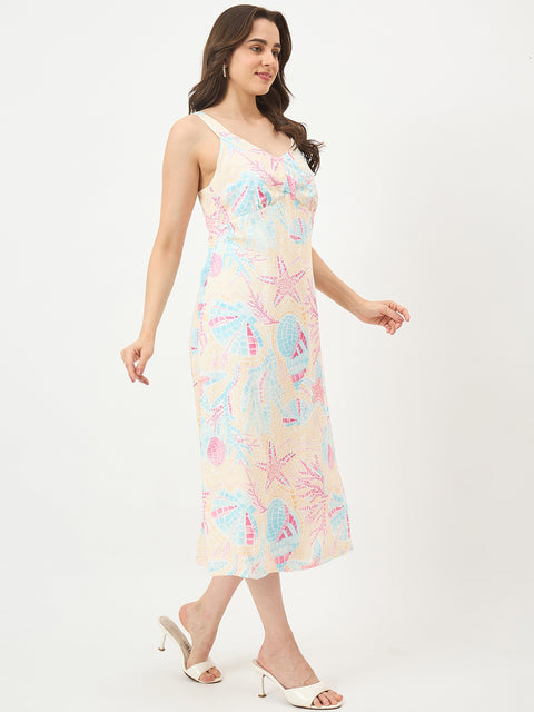 Madame Off-White Rayon Dress