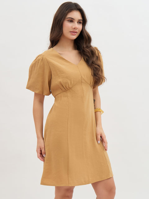 Madame Ruffle Flare Sleeve Dress
