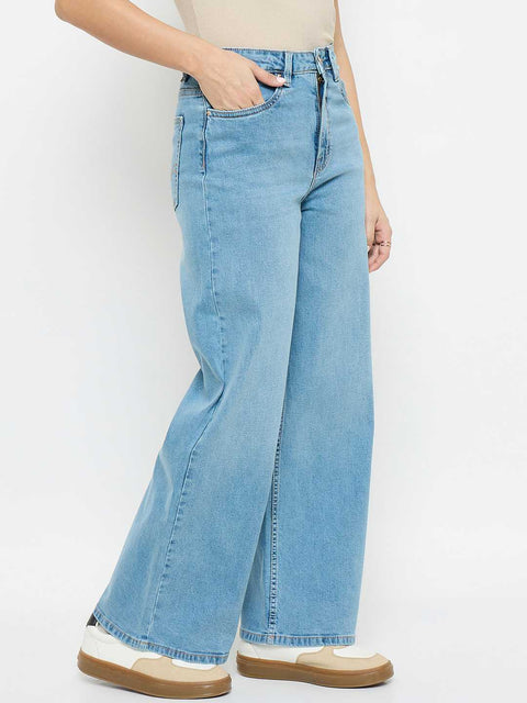 Madame Light Blue Straight Fit Jeans