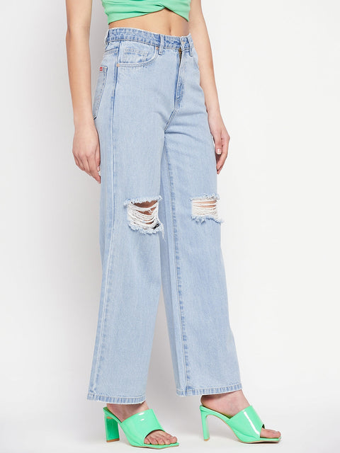 Madame Women Blue Rugged Denim