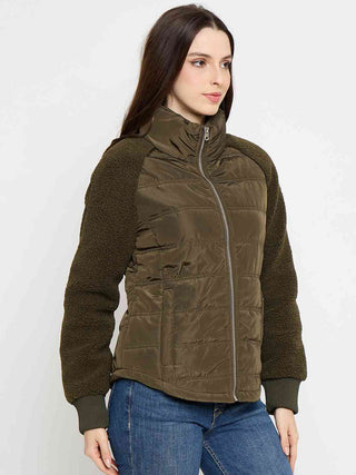 Madame Quilted Olive Green Jacket